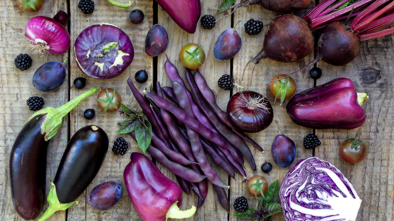 blue and purple fruits and vegetables